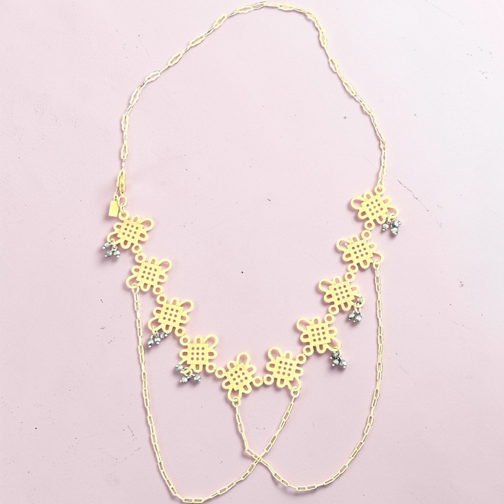 Zada Gold Floral Filigree Choker Necklace Statement Jewelry